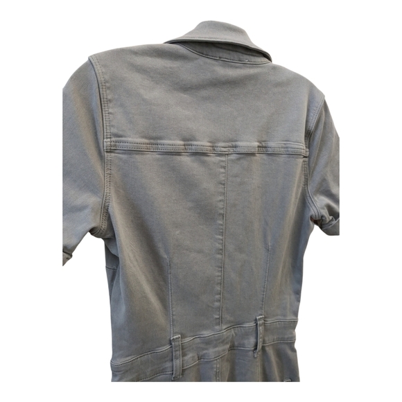 Paige Carly Grey Button-Up Utility Jumpsuit wide leg size 4 - Picture 8 of 11